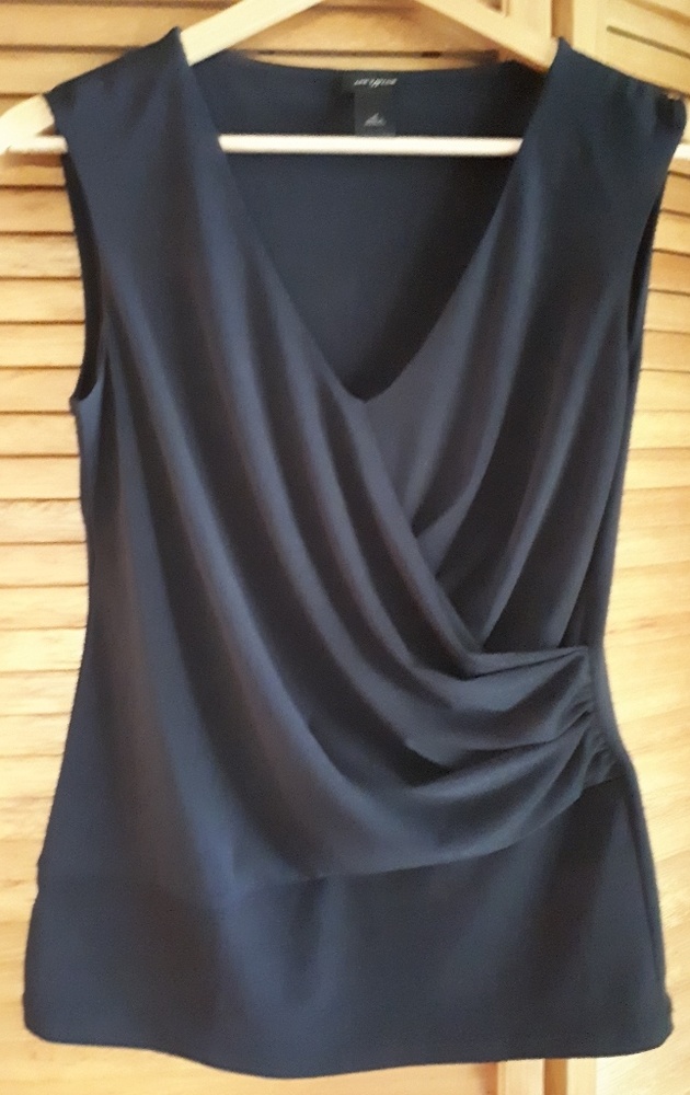 Ann Taylor Sleeveless Crossover Drape top